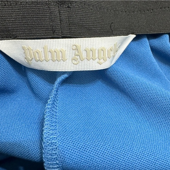 Palm Angels Classic Logo Cropped Track Pants 'Indigo Blue/Off White' Sz 44/XS US - Picture 12 of 15